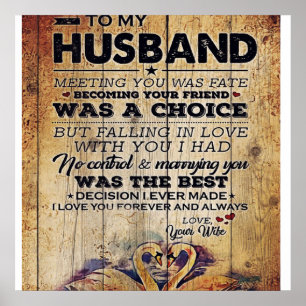 Naar mijn echtgenoot Decor   CADEAU JUBILEUM Poster