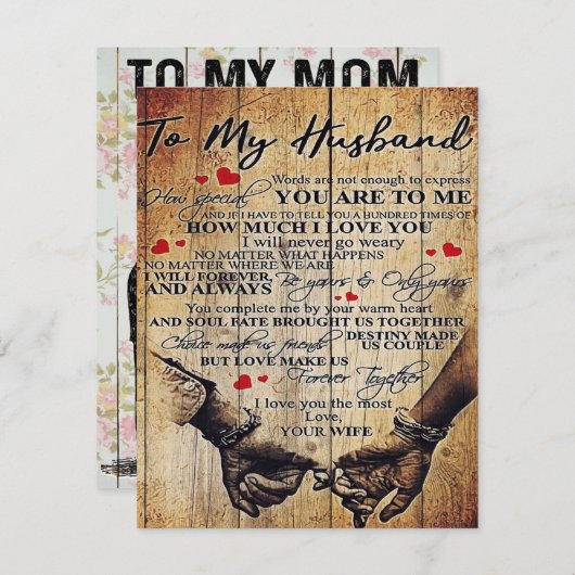 Naar mijn eigen ontwerp | Brief aan hem | Lovely G Kaart (Voorkant / Achterkant)