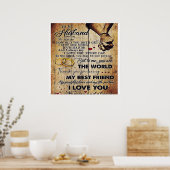 Naar mijn eigen ontwerp | Liefde brief aan hem | Poster (Keuken)