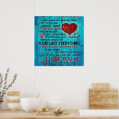 Naar mijn eigen ontwerp | Offertes over de liefdes Poster (Keuken)