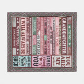 Naar mijn kleindochter cadeau fleece deken (Voorkant (Horizontaal))