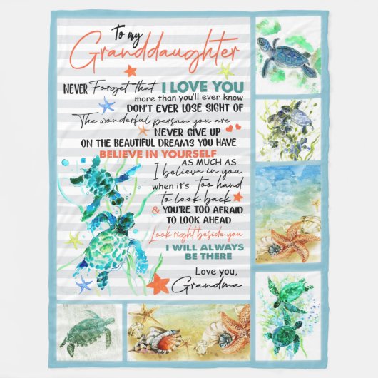 Naar mijn kleindochter, ik hou van je fleece deken (Voorkant)