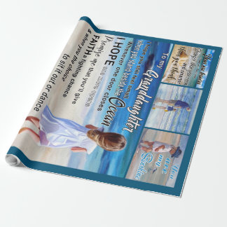 Naar mijn kleindochter strand en Zee mijn zon Cadeaupapier