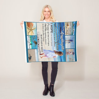 Naar mijn kleindochter strand en Zee mijn zon Fleece Deken