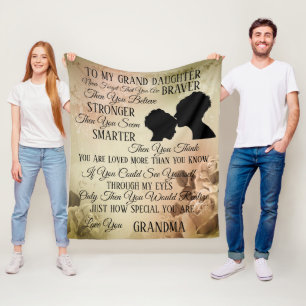 Naar mijn kleindochter uit Grand Ma Fleece Deken