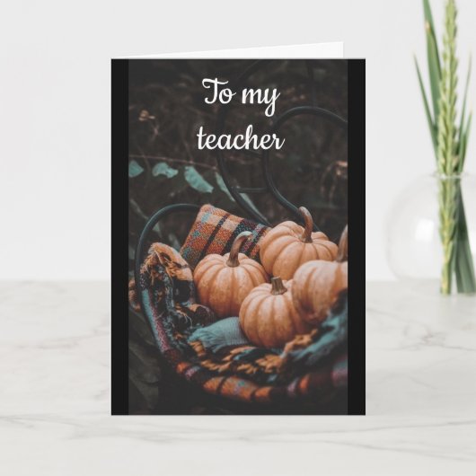 NAAR MIJN **LERER** OP DE KAART VAN DE THANKSGIVIN (Voorkant)