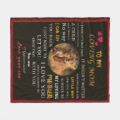 Naar mijn liefhebbende moeder van zoon fleece deken (Voorkant (Horizontaal))