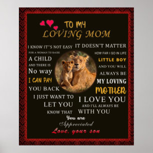 Naar mijn liefhebbende moeder van zoon poster