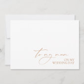 "Naar mijn moeder op de dag van de bruiloft" beric (Voorkant)