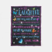 Naar mijn mooie dochter, geschenk van mama fleece deken (Voorkant)