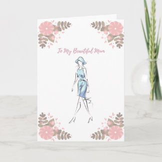 Naar mijn mooie moeder, Birthday Kaart