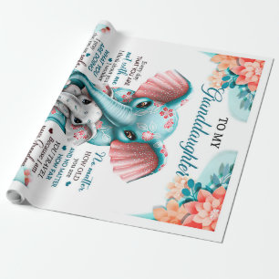 Naar mijn olifant-dochter-Gift, dochter-dag Cadeaupapier