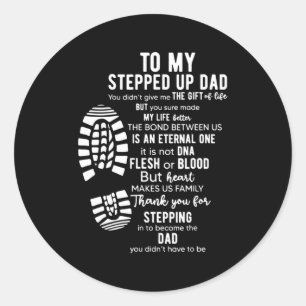Naar mijn opgezette vader stiefvader Gezegde stief Ronde Sticker