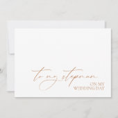 "Naar mijn stiefmoeder op mijn trouwdag" bericht K (Voorkant)