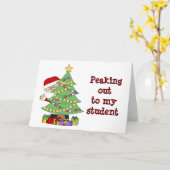 **NAAR MIJN STUDENT** HOOP DAT SANTA "GOED VOOR U  KAART (Gele Bloem)
