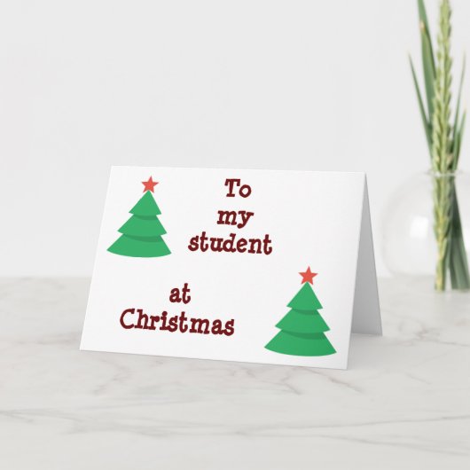 **NAAR MIJN STUDENT** HOOP DAT SANTA "GOED VOOR U  KAART (Voorkant)
