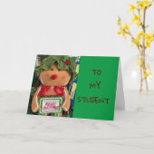 **NAAR MIJN STUDENT** HOOP DAT SANTA "GOED VOOR U  KAART (Gele Bloem)