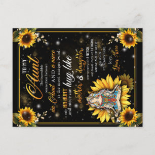 Naar mijn tante Gift, Cute Sunflower Gift van Niec Aankondigingskaart