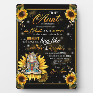 Naar mijn tante Gift, Cute Sunflower Gift van Niec Fotoplaat