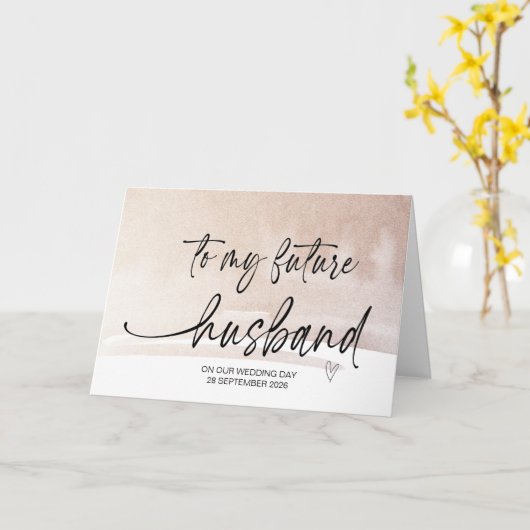 Naar mijn toekomstige man van Bride op huwelijksda Kaart (Gele Bloem)