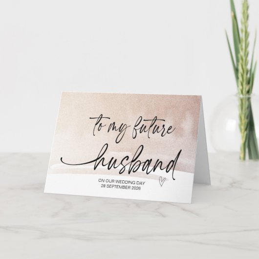 Naar mijn toekomstige man van Bride op huwelijksda Kaart (Voorkant)