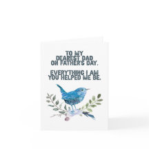 Naar mijn Vaderdag Bird Kaart van mijn beste vader