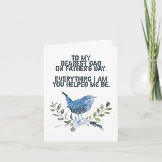 Naar mijn Vaderdag Bird Kaart van mijn beste vader (Voorkant)