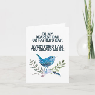 Naar mijn Vaderdag Bird Kaart van mijn beste vader