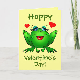 Naar mijn Valentijnse prins Hoppy Kikkers Cute Rom Feestdagen Kaart