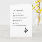 Naar mijn vriend kaart (Gele Bloem)