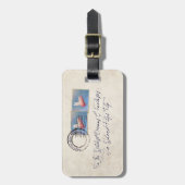 Naar mijn wilde dromen van vliegende varkens bagagelabel (Voorkant verticaal)