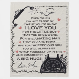 Naar mijn zoon Blanket, Gift for Son Fleece Deken