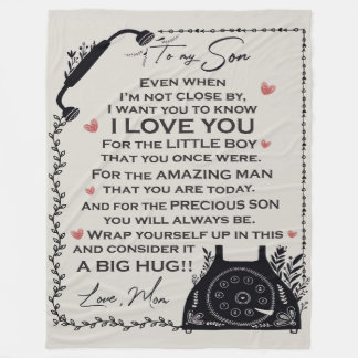 Naar mijn zoon Blanket, Gift for Son Fleece Deken