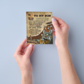 Naar mijn zoon Gift, Tiger Lovers, brief aan zoon  Flyer (Hand)