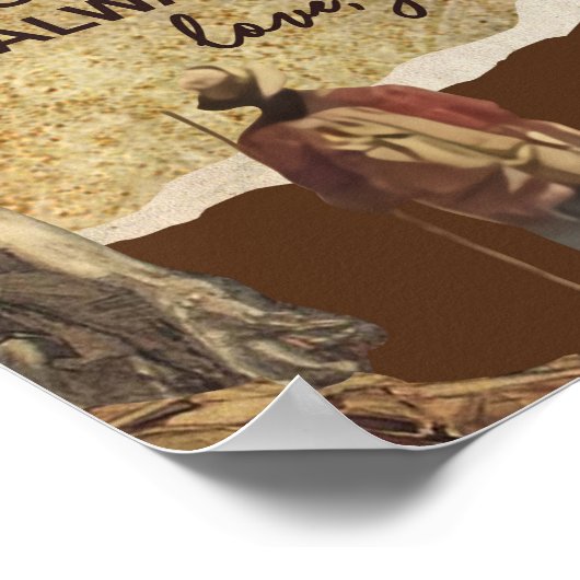 Naar mijn zoon Gift, Tiger Lovers, brief aan zoon Poster (Hoek)