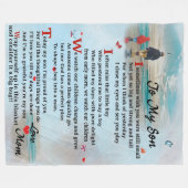 Naar mijn zoon met grote knuffelmam fleece deken (Voorkant (Horizontaal))