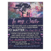 Naar mijn zuster Lady Girl Gift, zuster Birthday G Tafelkleed (Voorkant)