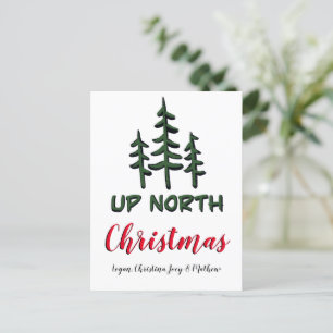Naar Noord Kerstmis, rustige evergreens Briefkaart