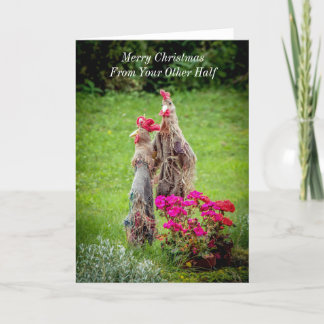 Naar Old Hens Merry Christmas Wenskaart Feestdagen Kaart