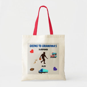 Naar oma's leuke Canvas tas. Tote Bag