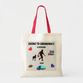 Naar oma's leuke Canvas tas. Tote Bag (Voorkant)