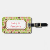 Naar oma's roze Bagagelabel (Voorkant horizontaal)