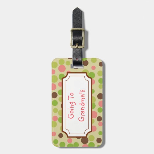 Naar oma's roze Bagagelabel (Voorkant verticaal)