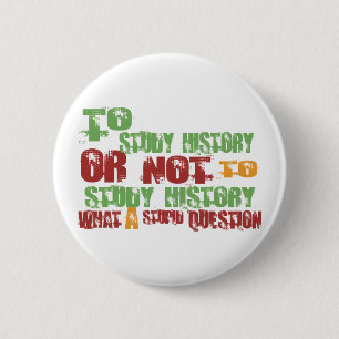 Naar onderzoeksgeschiedenis ronde button 5,7 cm