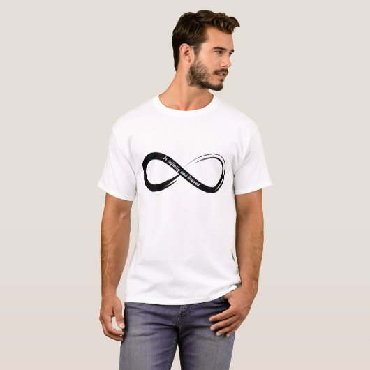 Naar oneindig en verder penseelstreeksymbool t-shirt (Voorkant volledig)