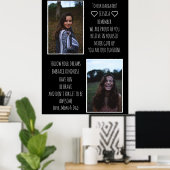 Naar onze dochter Bericht Fotocollage Poster (Thuiskantoor)