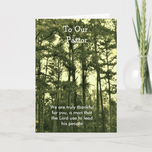 Naar onze predikant bedankkaart (Voorkant)