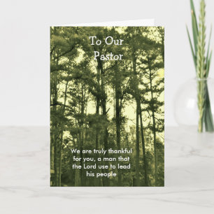 Naar onze predikant bedankkaart