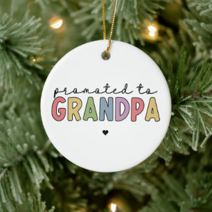 Naar opa New Grandad gepromoot om cadeaus te zijn Keramisch Ornament