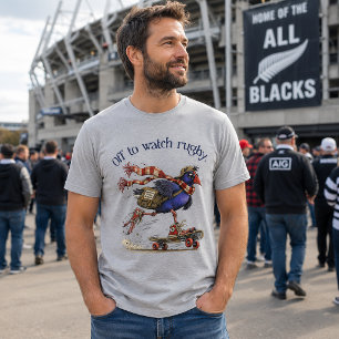 Naar Rugby Kijken Grappige Pukeko Tri-Blend Shirt